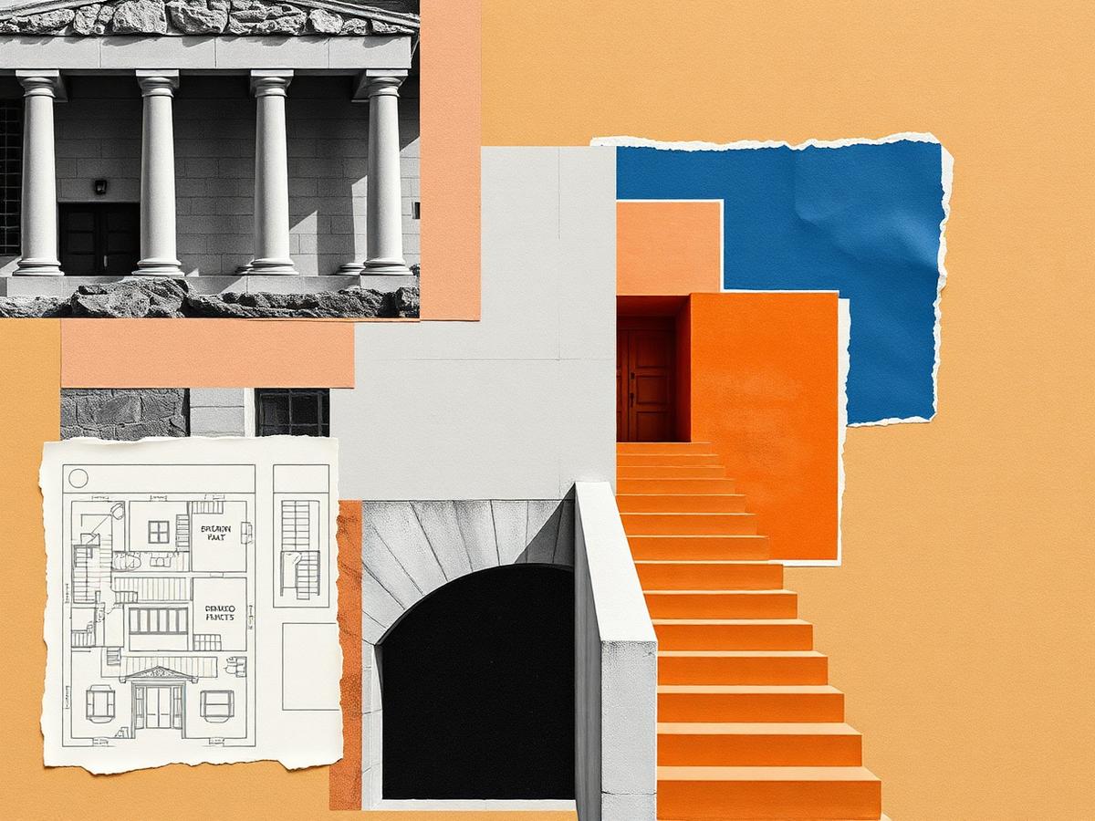 Collage of architectural fragments
